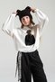 Ecru Printed Children's Sweatshirt - 3