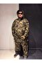 Camouflage Zippered Plus Size Suit Set of 2 Tracksuit with Cargo Side Pockets and Zippered Deep Pockets