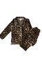 Leopard Pattern Suede Fabric Cotton Shirt Collar Long Sleeve Pajama Set Suitable for Girls and Mothers - 6