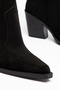 Women's Cowboy Boots Pointed Toe Thick Heel Western Boots - 5