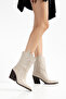 Women's Cowboy Boots Pointed Toe Thick Heel Western Boots - 4