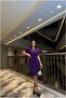 Double-Breasted Short Dress with Collar and Belted Sleeves