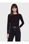 Two Mt Shop Quality Lcw Everyday Black Combed Cotton Plain Tight & Slim Long Sleeve Women's Bodysuit