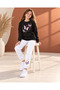 Girl's Butterfly Print Sweatshirt & Sweatpants 2-Piece Set - 2