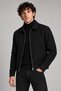 Men's Black, Classic Collar Zippered Lined Cashmere Jacket – Regular Fit Short Cut Winter Cashmere Jacket - 2