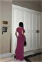 Degaje Slit Evening Dress Short Dress with Collar Sleeves - 2