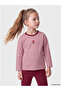 Pink Crew Neck Striped Girls' Set