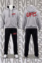 Printed Zippered Hoodie Set