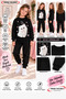 Winter Unisex Black Tracksuit, Black Sweat Top and Bottom Set - 2