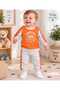 100% Cotton, Striped Detailed, Comfortable Fit, Snap Fasteners on the Shoulder, Baby Boy Double Pajama Set
