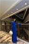 Crepe Low-Cut Evening Dress Fabric Dress Degaje Collar