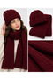 Women's Winter Knitted Beanie and Scarf Set - Set of 2 - 2
