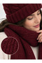 Women's Winter Knitted Beanie and Scarf Set - Set of 2 - 3