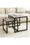 Coffee Table Set Side Nesting Tables طاولات خدمة Space-Saving Small Tables, طاولة قهوة and طاو - 4