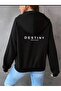 3 Thread Black Destiny Zippered Winter Cardigan - Printed Oversized Hooded Jacket