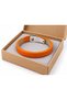 Esmardo Orange Leather Men's Bracelet - Wide Band with Layered Design and Silver Clasp - 3