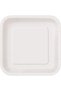 Bright White Square Plates 9"