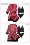 4 Pack Women's Nightwear Set, Lace Trimmed Lightweight Silk Satin Sleepwear Pajama, Ladies Summer Br - 2