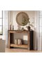 41.3" Rustic Wood Console Table with Storage, Farmhouse Sofa Table for Behind Couch or Ha - 5