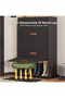 Portable Shoe Rack Organizer 7-Tier Shoe Cabinet 21-Pair shoe Storage Free Standing Stackable Space Shoe Rack dust-proof design for entrance door, Black - 8
