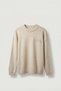 Men's Relax Fit Crew Neck Embroidered Knit Sweater Beige