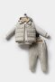 Baby Boy Hooded Sweatshirt, Puffed Vest, Pants 3-Piece Premium Series Winter Set - 3