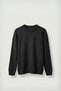 Men's Relax Fit Crew Neck Embroidered Knit Sweater Black