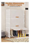 Portable Shoe Rack Organizer 7-Tier Shoe Cabinet 21-Pair shoe Storage Free Standing Stackable Space Shoe Rack dust-proof design for entrance door, White - 7