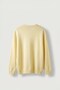 Men's Relax Fit Crew Neck Embroidered Knit Sweater Yellow - 2