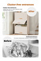 Portable Shoe Rack Organizer 7-Tier Shoe Cabinet 21-Pair shoe Storage Free Standing Stackable Space Shoe Rack dust-proof design for entrance door, White - 4