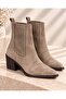 Women's Mink Suede Chelsea Boots with Elastic on Both Sides