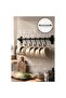 5 Pieces Adhesive 8-Hook Hanger Bracket – Screwless Installation, Kitchen and Bathroom Organizer, 55 cm Black, Hook Rack - 4