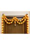 SPHINX Artificial Marigold Fluffy Flowers Garlands Door Toran Set/Door Hangings for Decoration (Approx. 100 X 152 cms) (Yellow & Dark Orange) - 2
