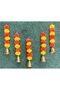 Artificial Marigold Fluffy Flowers & Golden/Silver Hanging Bells Short Garlands/Torans/Wall Hangings/Latkans for Decoration Approx 1.2 ft - Pack of 5 Strings - 2