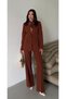 Monaco Women's Cinnamon Brown Blazer Jacket Palazzo Pants Double Suit - 3