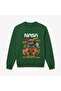Nasa moon print premium crew neck long sleeve sweatshirt