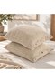 Beige Mink 4 Layer Muslin Wooden Buttoned 100% Cotton 2-Piece Pillowcase Set 50X70 cm