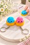 Clicker Mini Chinese Dumpling Keychain Kawaii Dumpling Fidget Keychain 2 Pieces