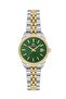Yellow Silver Women's Wristwatch with Green-Yellow Calendar - 3