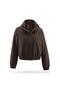 Bondit Fabric Zippered Bomber Jacket Black-Brown - 4