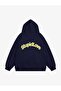 Women's Stupidlove Printed Hooded Fleece Oversize Sweatshirt