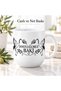 Porcelain Mug 300 ml with "Our Friendship" Written and Crane Bird Pattern, Gift for a Friend, Coffee and Tea Cup