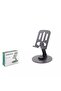 1 Piece Desktop Metal Phone Holder – Foldable 360 °   Rotatable Aluminum Alloy Adjustable Angle Phone Stand with Non-Slip Silicone Pad Mobile Holder Office Home Travel - 3