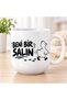 Porcelain Mug 300 ml with the Words'Beni Bir Salın' and Duck Pattern, Funny Coffee Cup, Gift, Office and Tea Cup - 5