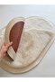 Rabbit Hair Plush Post-Bath Mat Set of 2 Ultra Soft Full Jute Edged Non-Slip Leather Base - 5