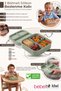 Natural Silicone 3-Compartment Heat-Resistant Lunch Box, Green