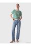 Alita City Lcw Comfort Green Knitwear Openwork Oval Neck Women's Sweater - 2
