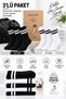 3-Piece Cotton Sports Socks 40-44 Women's Men's Unisex Long Socks Black White Striped Plain Daily Socks - 8