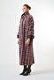 Long Wool-Blend Patterned Coat - Lilac - 2