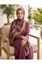 Green Purple Viscose Blended Shawl - 2